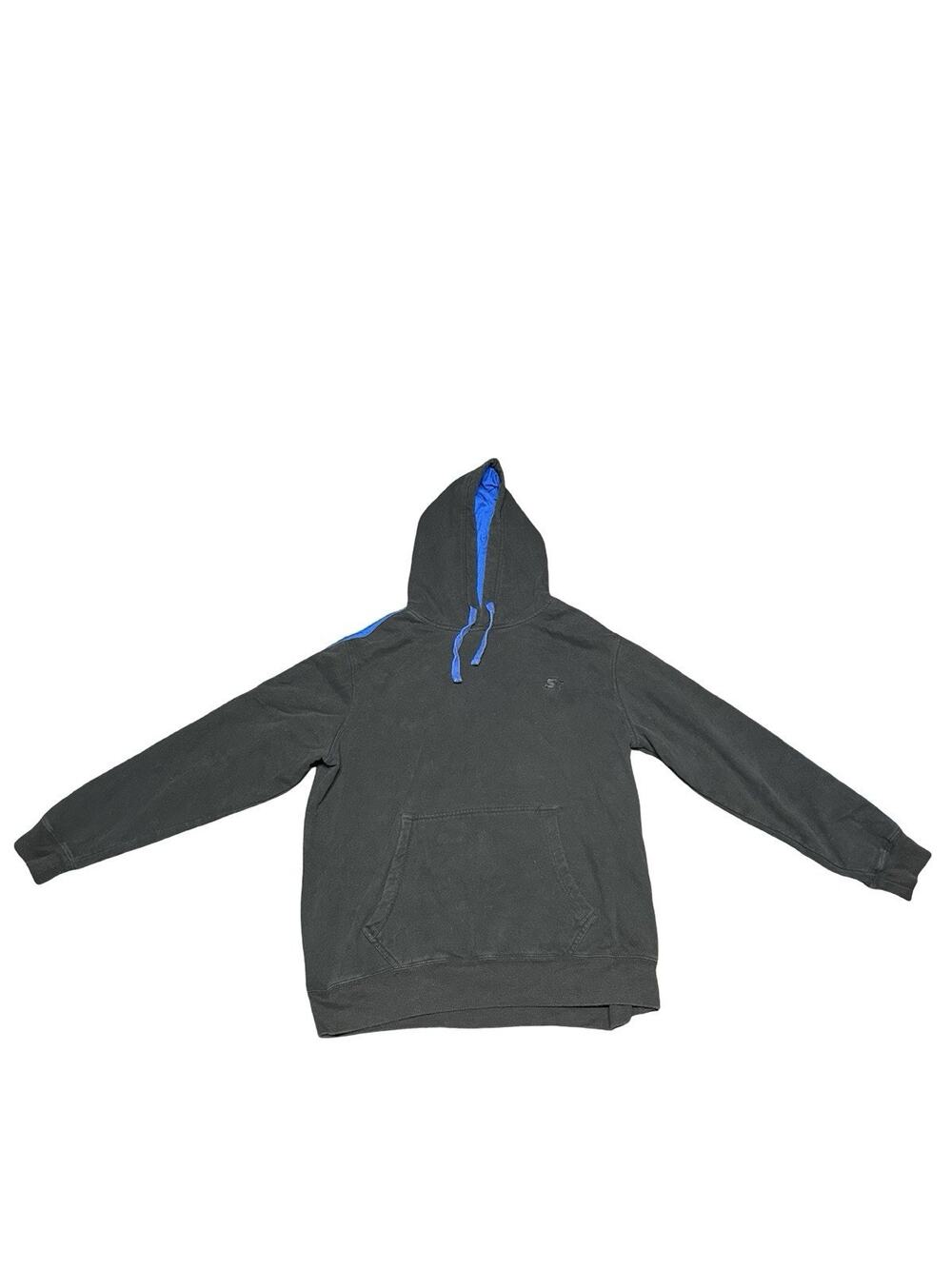 Starter Hoodie Men’s Large 42-44 Black Pullover Hooded Sweatshirt Logo